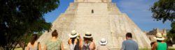 Visitors on the Puuc Route's first stop, Uxmal